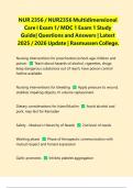 NUR 2356 &sol; NUR2356 Multidimensional Care I Exam 1&sol; MDC 1 Exam 1 Study Guide&vert; Questions and Answers &vert; Latest 2025 &sol; 2026 Update &vert; Rasmussen College&period;