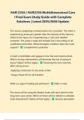 NUR 2356 &sol; NUR2356 Multidimensional Care I Final Exam Study Guide with Complete Solutions &vert; Latest 2025&sol;2026 Update&period;