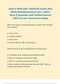 Exam 2&colon; NUR 2356 &sol; NUR2356 &lpar;Latest 2025 &sol;2026&rpar; Multidimensional Care I &sol; MDC 1 Exam 2&vert; Questions with Verified Answers &vert;100&percnt; Correct- Rasmussen College&period;