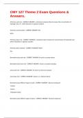CMY 127 Theme 2 Exam Questions & Answers&period;