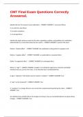 CMT Final Exam Questions Correctly Answered&period;