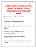 GEORGIA CATEGORY 41 PEST CONTROL  MOSQUITO SURVEILLANCE 2025&vert; BRAND NEW  ACTUAL EXAM WITH 100&percnt; VERIFIED  QUESTIONS AND CORRECT SOLUTIONS&vert;  GUARANTEED VALUE PACK&vert; ACE YOUR  GRADES&period;