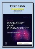 Rau&rsquo;s Respiratory Care Pharmacology 11th Edition TEST BANK By Douglas Gardenhire&vert; All 23 Chapters Covered&comma; A&plus; GUIDE