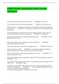 FDRP Exam Questions with correct Answers
