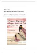 Test Bank For Perry's Maternal Child Nursing Care in Canada 3rd Edition by Lisa Keenan-Lindsay&comma; Cheryl A Sams&vert;&vert;ISBN NO&colon;10&comma;X&vert;&vert;ISBN NO&colon;13&comma;978-9&vert;&vert;All Chapters&vert;&vert;Complete Guide A&plus;&period;