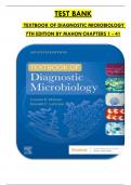 TEST BANK TEXTBOOK OF DIAGNOSTIC MICROBIOLOGY 7TH EDITION BY MAHON CHAPTERS 1 - 41