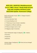 NUR 2392 &sol; NUR2392&colon; Multidimensional Care II &sol; MDC 2 Exam 1 Study Guide & Exam Prep with complete solutions&vert; Latest 2025&sol;2026 Update- Rasmussen College&period;