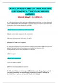 CRITICAL CARE HESI   PRACTICE EXAM 2025-2026&period; QUESTIONS WITH CORRCET AND VERIFIED ANSWERS&period; BRAND NEW&excl;&excl;&excl; A&plus; GRADED&period;