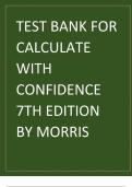 Test bank for calculate with confidence 7th edition morris latest edition