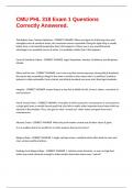 CMU PHL 318 Exam 1 Questions Correctly Answered&period;