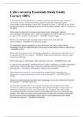 Cyber-security Essentials Study Guide Correct 100&percnt;