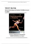Test Bank For Clinical Kinesiology and Anatomy 7th Edition By Lynn Lippert&vert; 9781719644525&vert; All Chapters 1-21&vert; LATEST