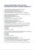 AHA BLS EXAM REVIEW LATEST 2024&sol;2025 QUESTIONS AND CORRECT ANSWERS &lpar;GRADED A&plus;&rpar;