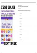 TEST BANK CALCULATION OF DRUG DOSAGES&comma; 11TH EDITION  BY OGDEN AND FLUHARTY 