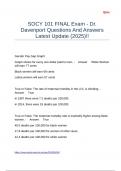 SOCY 101 FINAL Exam - Dr&period; Davenport Questions And Answers Latest Update &lpar;2025&rpar;&excl;&excl;&period;