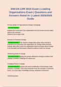 SNCOA LDR 301S Exam &vert; Leading Organizations Exam &vert; Questions and Answers Rated A&plus; &vert; Latest 2025&sol;2026 Guide