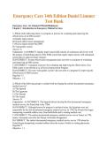 Emergency Care 14th Edition &ndash; Daniel Limmer Test Bank Questions and Answers for EMT and Emergency Medical Services