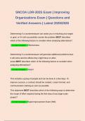 SNCOA LDR-303S Exam &vert; Improving Organizations Exam &vert; Questions and Verified Answers &vert; Latest 2025&sol;2026