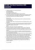 NRCME Test Bank Questions AND ANSWERS