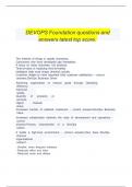 DEVOPS Foundation questions and answers latest top score&period;   
