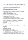 AHA BLS EXAM REVIEW LATEST 2024&sol;2025QESTIONS AND ANSWERS&lpar;GRADED A&plus;&rpar;