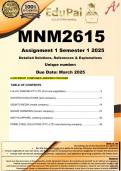 MNM2615 Assignment 1 &lpar;6 COMPANIES COMPLETE ANSWERS&rpar; Semester 2 2025 - DUE August2025