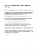 BASIC LIFE SUPPORT EXAM B WITH COMPLETE SOLUTION