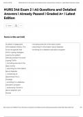 NURS 346 Exam 2 &vert; All Questions and Detailed Answers &vert; Already Passed &vert; Graded A&plus; &vert; Latest Edition