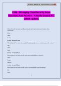 C838 - Managing Cloud Security Exam Questions And Answers&vert; Already Graded A&plus;&vert; Latest Update&period;