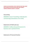 ICAEW ACA ACCOUNTING LATEST UPDATED 2025 FINAL EXAM WITH COMPLETE DETAILED QUESTIONS AND CORRECT VERIFIED ANSWERS ALREADY A&plus; GRADED