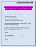 Computing Fundamentals Exam Questions And Answers&vert; Already Graded A&plus;&vert; Latest Update&period;