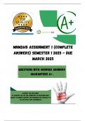 MNM2615 Assignment 1 &lpar;COMPLETE ANSWERS&rpar; Semester 1 2025 - DUE March 2025&semi; 100&percnt; Correct solutions and explanations&period;&lbrace;Two different companies provided in this document&rcub;