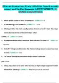 ETA certification test Exam 2025-2026&period; Questions with correct and Verified Answers&period; LATEST UPDATE&comma; A&plus; GRADE GUARANTEED&period;