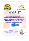 MNM2615 Assignment 1 &lpar;COMPLETE ANSWERS&rpar; Semester 1 2025 - DUE March 2025&semi; 100&percnt; TRUSTED Complete&comma; trusted solutions and explanations&period;
