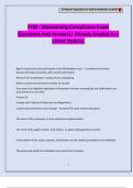 FFM - Maintaining Compliance Exam Questions And Answers&vert; Already Graded A&plus;&vert; Latest Update&period;