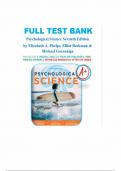 TEST BANK PSYCHOLOGICAL SCIENCE 7TH EDITION BY MICHAEL S&period; GAZZANIGA ALL CHAPTERS 1-15