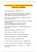 ELECTRICAL PE EXAM QUESTIONS WITH VERIFIED ANSWERS