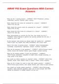 AIRAF FIG Exam Questions With Correct Answers