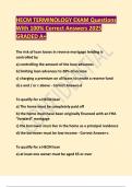 HECM TERMINOLOGY EXAM Questions With 100- Correct Answers 2025 GRADED A&plus;&period;