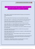 HCA 101 Final Exam Questions And Answers&vert; Already Graded A&plus;&vert; Latest Update