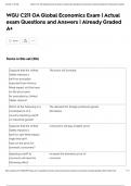 WGU C211 OA Global Economics Exam | Actual exam Questions and Answers | Already Graded A+