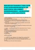 NGN HESI Exit Exam RN V1 Final Exam Study Guide