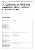 PSI - NY Life&comma; Accident and Health Practice Exam &lpar;2025&rpar; comprehensive questions and verified answers &lpar; detailed & elaborated&rpar; ACTUAL EXAM 2025 TEST&excl;&excl;