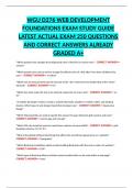 WGU D276 WEB DEVELOPMENT FOUNDATIONS EXAM STUDY GUIDE LATEST ACTUAL EXAM 250 QUESTIONS AND CORRECT ANSWERS ALREADY GRADED A&plus;