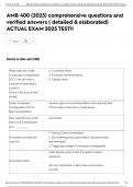 AMB 400 &lpar;2025&rpar; comprehensive questions and verified answers &lpar; detailed & elaborated&rpar; ACTUAL EXAM 2025 TEST&excl;&excl;