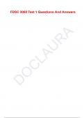 FDSC 3060 Test 1 Questions And Answers