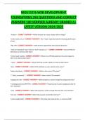WGU D276 WEB DEVELOPMENT FOUNDATIONS 350 QUESTIONS AND CORRECT ANSWERS 100 VERIFIED ALREADY GRADED A&plus; LATEST VERSION 2024&sol;2025