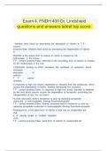 &Tab;Exam 4&comma; FNDH 400 Dr&period; Lindshield&Tab;  &Tab;questions and answers latest top score&period;&Tab;     