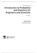 Instructor&rsquo;s Manual for Introduction to Probability and Statistics for Engineers and Scientists 6th Edition&period;