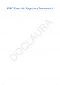 FPBC Exam 1d - Regulatory Framework II